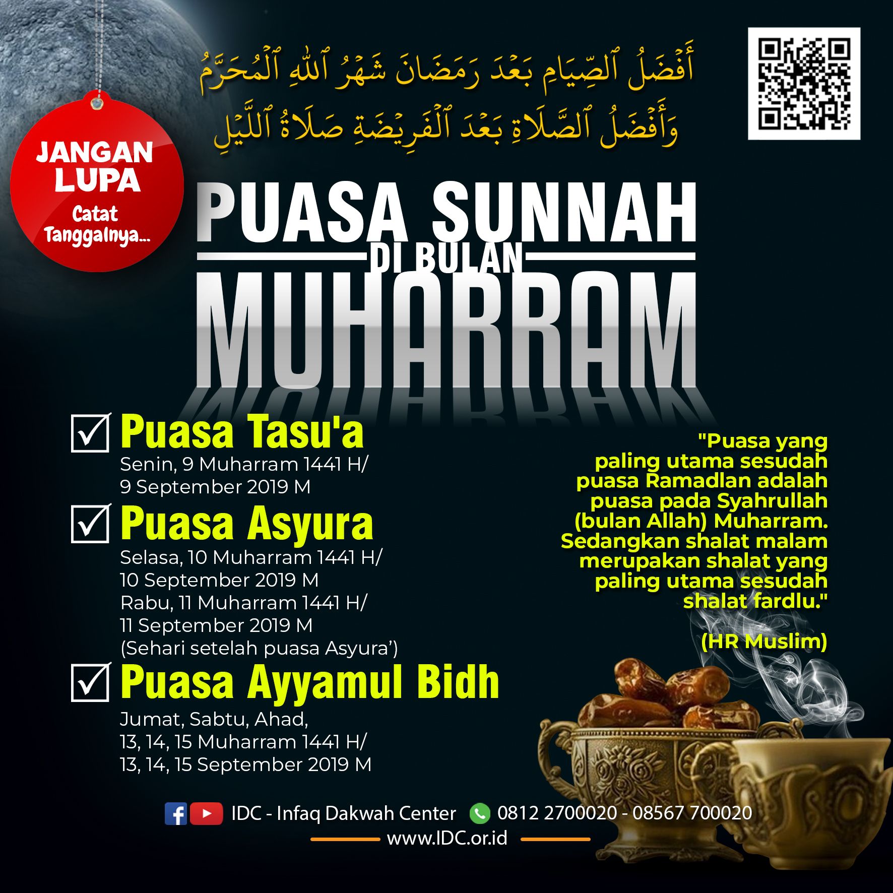 Besok Tanggal 910 Muharram, Mari Puasa Sunnah Tasu’a dan ‘Asyura Agar